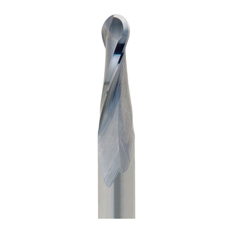 Carbide Tip Upcut 2 Flute Ballnose - 1/8 in Cutting x 1/8 in Shank