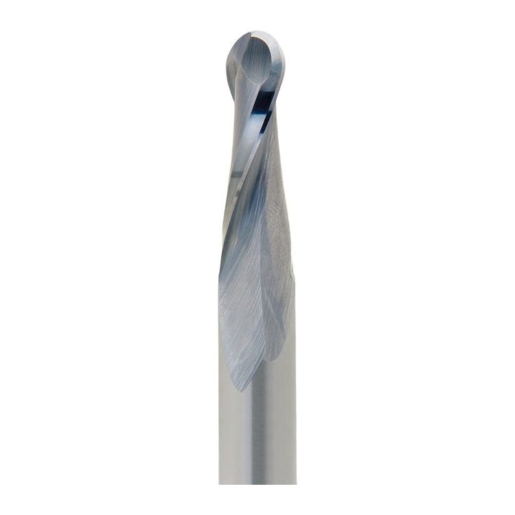 Carbide Tip Upcut 2 Flute Ballnose - 1/4 in Cutting x 1/4 in Shank